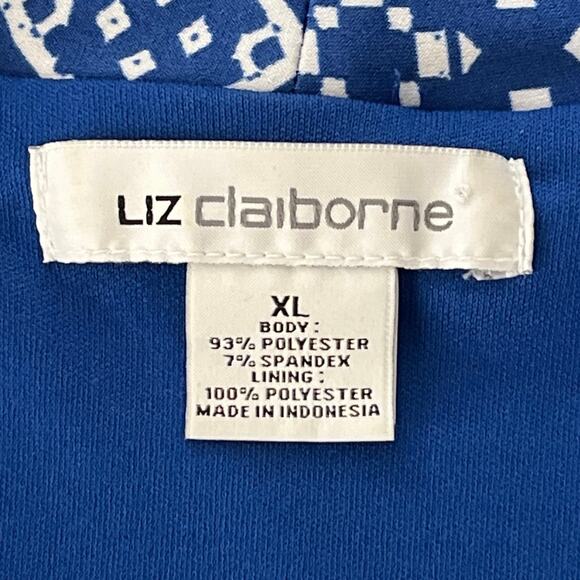 Liz Claiborne Faux Wrap Dress Womens Size XL Tie Waist Feminine Church Work - Picture 14 of 15